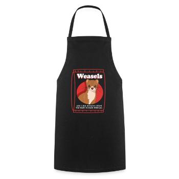 Belette mignonne belette naine Kleinwiesel cadeau - Tablier de cuisine - noir - Devant - AI Model Male 185 dark (185cm)