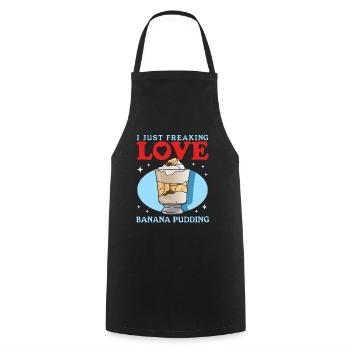 Banana Pudding Banana Pudding Gift - Cooking Apron - black - Front - AI Model Male 185 dark (185cm)