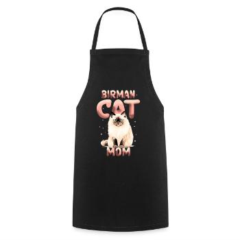 Chats Birman maman Birman chat Birman cadeau - Tablier de cuisine - noir - Devant - AI Model Male 185 dark (185cm)