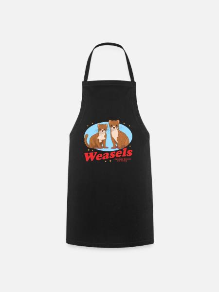 Weasel Hermännchen Mouse Weasel Gift - Cooking Apron - black