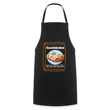 Enchiladas Lover Enchilada Gift - Cooking Apron - black - Front - AI Model Male 185 dark (185cm)