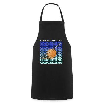 Crochet crochet crochet crochet cadeau - Tablier de cuisine - noir - Devant - AI Model Male 185 dark (185cm)