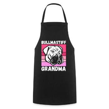Bullmastiff Granny Dog Owner Gift - Cooking Apron - black - Front - AI Model Male 185 dark (185cm)