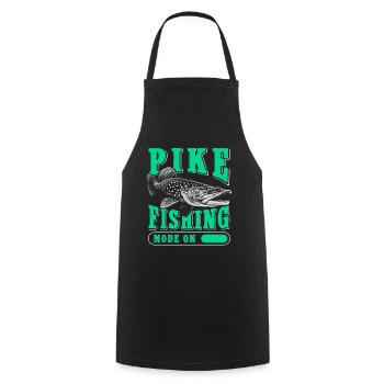 Pike Fishing Pike Fishing Angler Fishing Gift - Cooking Apron - black - Front - AI Model Male 185 dark (185cm)