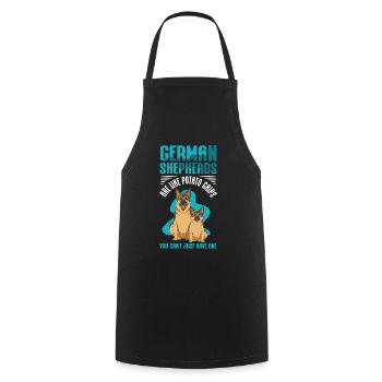 German Shepherds German Shepherd Gift - Cooking Apron - black - Front - AI Model Male 185 dark (185cm)