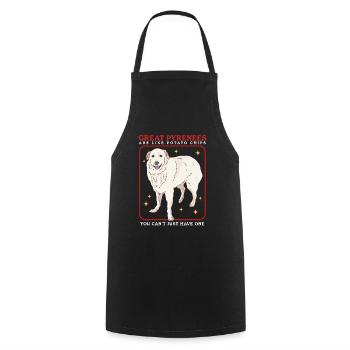 Chien de montagne des Pyrénées chien propriétaire chien cadeau - Tablier de cuisine - noir - Devant - AI Model Male 185 dark (185cm)