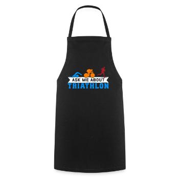 Triathlon Triathleten Triathlet Athleten Geschenk - Kochschürze - Schwarz - Vorne - AI Model Male 185 dark (185cm)