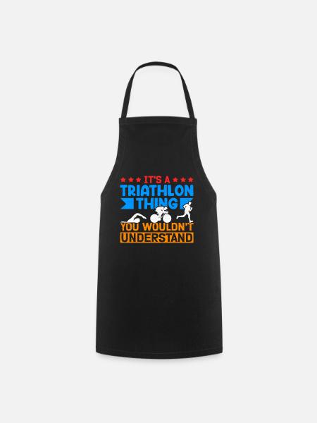 Triathlon Triathleten Triathlet Geschenk - Kochschürze - Schwarz