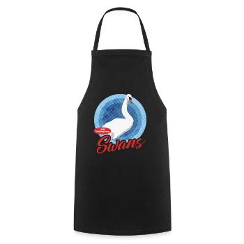 Swan Swan Lover Swans Gift - Cooking Apron - black - Front - AI Model Male 185 dark (185cm)