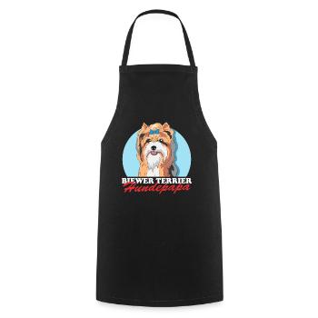 Biewer Terrier Hundepapa Hundebesitzer Geschenk - Kochschürze - Schwarz - Vorne - AI Model Male 185 dark (185cm)