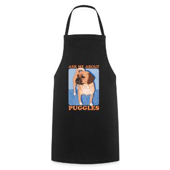Puggle chiens propriétaires de chiens chien propriétaire cadeau - Tablier de cuisine - noir - Devant - AI Model Male 185 dark (185cm)
