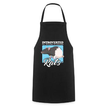 Rat Rat Owner Rat Lover Gift - Cooking Apron - black - Front - AI Model Male 185 dark (185cm)