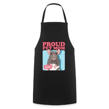Rats maman Rat propriétaire mignon Rat cadeau - Tablier de cuisine - noir - Devant - AI Model Male 185 dark (185cm)