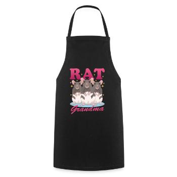 Rats Granny Rat Owner Cute Rat Gift - Cooking Apron - black - Front - AI Model Male 185 dark (185cm)