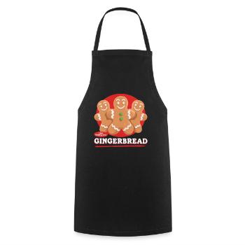 Lebkuchenmann Lebkuchenmänner Lebkuchen Geschenk - Kochschürze - Schwarz - Vorne - AI Model Male 185 dark (185cm)