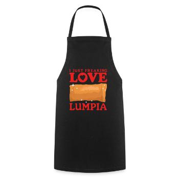 Lumpia Spring Roll Loempia Gift - Cooking Apron - black - Front - AI Model Male 185 dark (185cm)