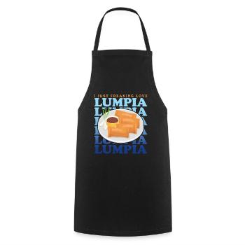 Lumpia Loempia Spring Roll Gift - Cooking Apron - black - Front - AI Model Male 185 dark (185cm)