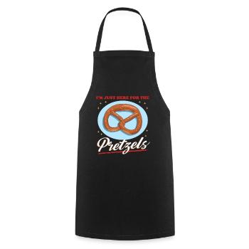Pretzel Lover Pretzels Gift - Cooking Apron - black - Front - AI Model Male 185 dark (185cm)