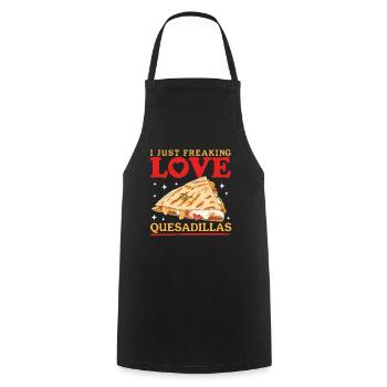 Quesadilla Tortilla Quesadillas Gift - Cooking Apron - black - Front - AI Model Male 185 dark (185cm)