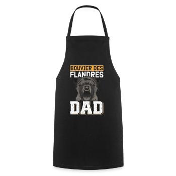 Bouvier des Flandres Dad Vlaamse Koehond Gift - Cooking Apron - black - Front - AI Model Male 185 dark (185cm)