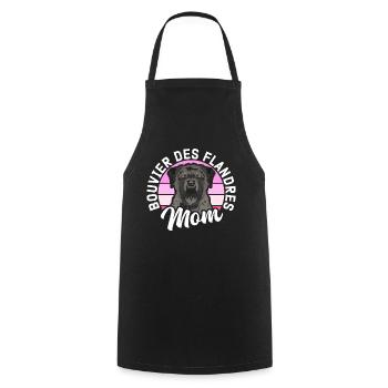 Bouvier des Flandres Mom Vlaamse Koehond Gift - Cooking Apron - black - Front - AI Model Male 185 dark (185cm)