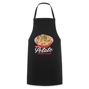 Salade de pommes de terre Härdöpfelsalat Cadeau - Tablier de cuisine - noir - Devant - AI Model Male 185 dark (185cm)