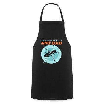 Fourmis papa | Fourmilier ferme Formicarium cadeau - Tablier de cuisine - noir - Devant - AI Model Male 185 dark (185cm)