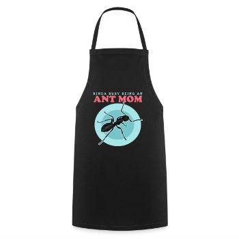 Fourmis maman | Fourmilier ferme Formicarium cadeau - Tablier de cuisine - noir - Devant - AI Model Male 185 dark (185cm)