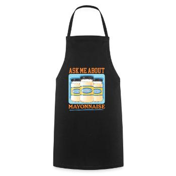 Mayonnaise Mayo Gift - Cooking Apron - black - Front - AI Model Male 185 dark (185cm)