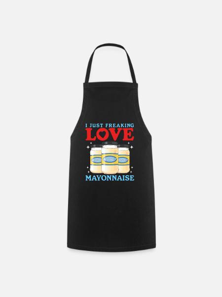 Mayo Mayonnaise Geschenk - Kochschürze - Schwarz
