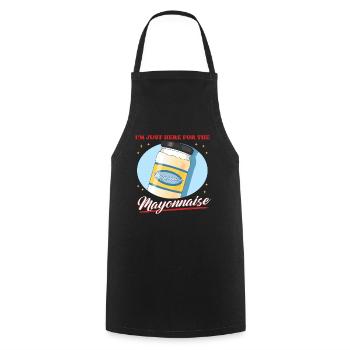 Mayonnaise amant Mayo cadeau - Tablier de cuisine - noir - Devant - AI Model Male 185 dark (185cm)