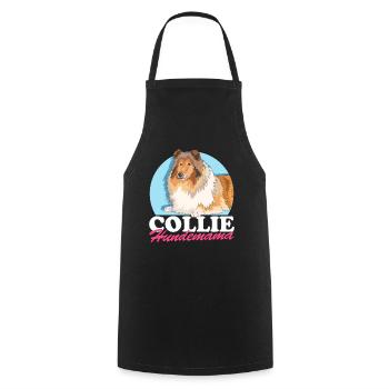 Collie chien maman cheveux longs Collie chien cadeau - Tablier de cuisine - noir - Devant - AI Model Male 185 dark (185cm)