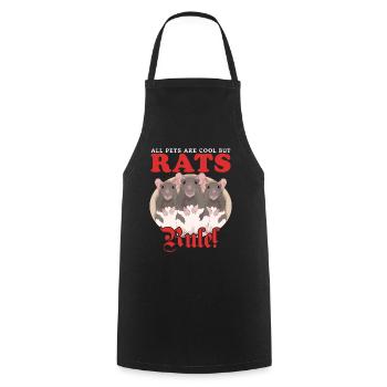 Rats, Rat Owner, Rat Lover Gift - Cooking Apron - black - Front - AI Model Male 185 dark (185cm)