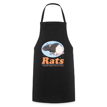 Rat Owner Rat Gift - Cooking Apron - black - Front - AI Model Male 185 dark (185cm)