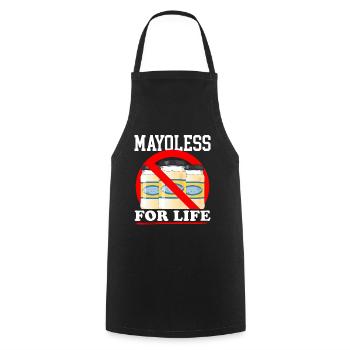Mayonnaise Mayoless Mayo Gift - Cooking Apron - black - Front - AI Model Male 185 dark (185cm)