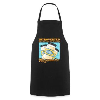 Mayonnaise Mayo Gift - Cooking Apron - black - Front - AI Model Male 185 dark (185cm)