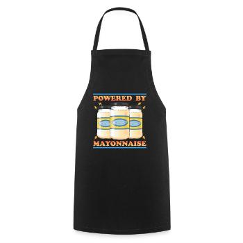 Mayo Powered By Mayonnaise Gift - Cooking Apron - black - Front - AI Model Male 185 dark (185cm)