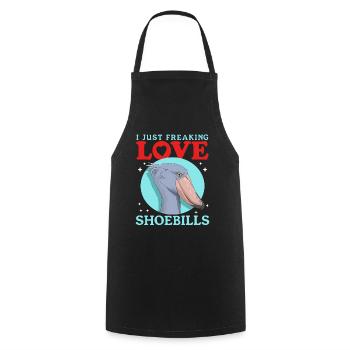Schuhschnabel Vögel Shoebill Vogel Geschenk - Kochschürze - Schwarz - Vorne - AI Model Male 185 dark (185cm)