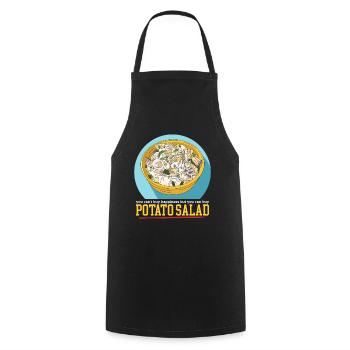 Potato Salad Food Härdöpfelsalat Gift - Cooking Apron - black - Front - AI Model Male 185 dark (185cm)