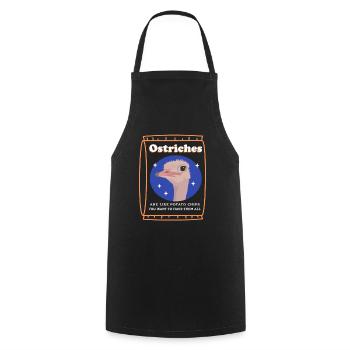 Autruche autruche amant oiseau autruches cadeau - Tablier de cuisine - noir - Devant - AI Model Male 185 dark (185cm)