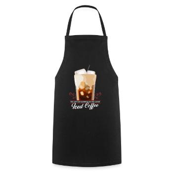 Iced Coffee Iced Coffee Coffee Lover Gift - Cooking Apron - black - Front - AI Model Male 185 dark (185cm)