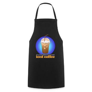 Iced Coffee Coffee Lover Iced Coffee Gift - Cooking Apron - black - Front - AI Model Male 185 dark (185cm)