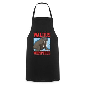 Walross Walroß Walrus Walrosse Geschenk - Kochschürze - Schwarz - Vorne - AI Model Male 185 dark (185cm)