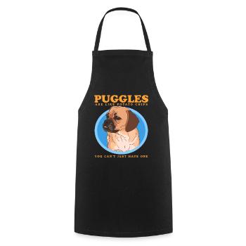 Puggle Dogs Dog Owners Dog Owner Gift - Cooking Apron - black - Front - AI Model Male 185 dark (185cm)