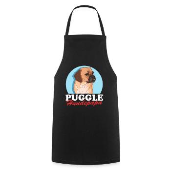 Puggle Dog Dad Puggle Dog Owner Gift - Cooking Apron - black - Front - AI Model Male 185 dark (185cm)