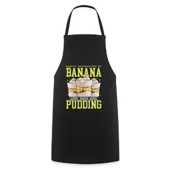 Banana Pudding Banana Pudding Gift - Cooking Apron - black - Front - AI Model Male 185 dark (185cm)