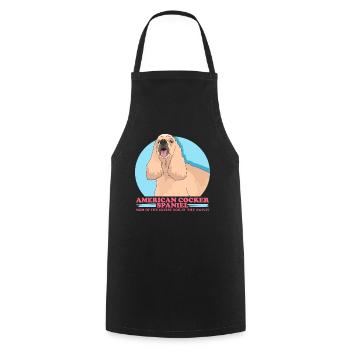 American Cocker Spaniel maman chiens cadeau - Tablier de cuisine - noir - Devant - AI Model Male 185 dark (185cm)