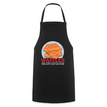 Waffles Waffle Lover Waffle Gift - Cooking Apron - black - Front - AI Model Male 185 dark (185cm)