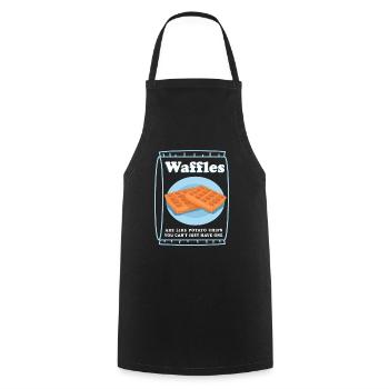 Waffle Waffle Lover Waffles Gift - Cooking Apron - black - Front - AI Model Male 185 dark (185cm)