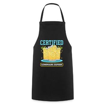 Limonade citron limonade effervescent Stand cadeau - Tablier de cuisine - noir - Devant - AI Model Male 185 dark (185cm)